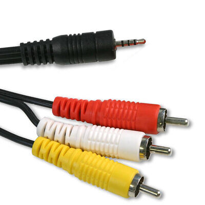 Algemeen-2.5 mm Mini Jack naar 3x RCA Audio/Video Kabel (Nieuw)