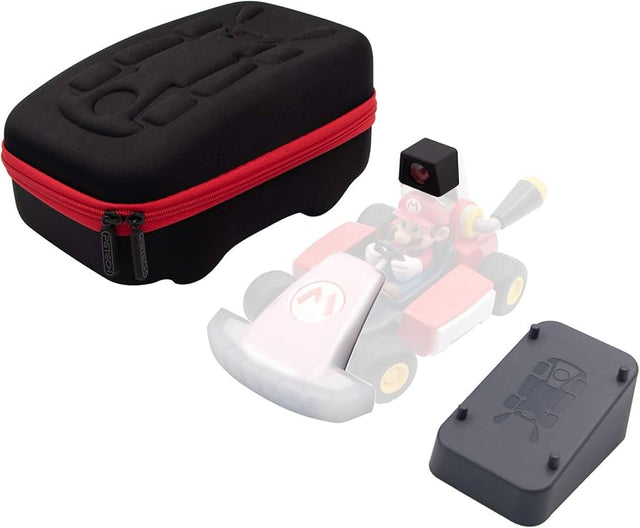4 in 1 Reisetui voor Mario Kart Live Home Circuit, zwarte harde opbergtas met rode rits, voorkant, tweedehands