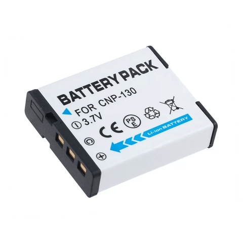 Accu voor Casio NP-130 en NP-130A, wit, batterij met opdruk for CNP-130