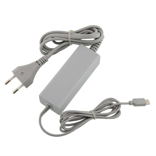 Adapter voor Nintendo Wii U GamePad, grijs, voedingsblok met Europese stekker en kabel met laadstekker, tweedehands