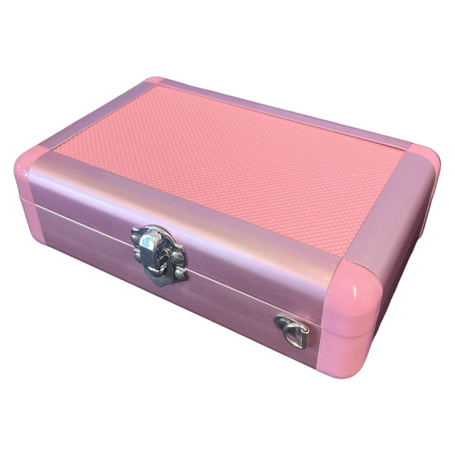 Aluminium case voor Nintendo DS Lite en 3DS, roze, met slot, tweedehands