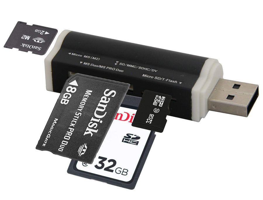 Algemeen-Card Reader M2 / Micro SD / MS – Universele 3‑in‑1 Kaartlezer Tweedehands