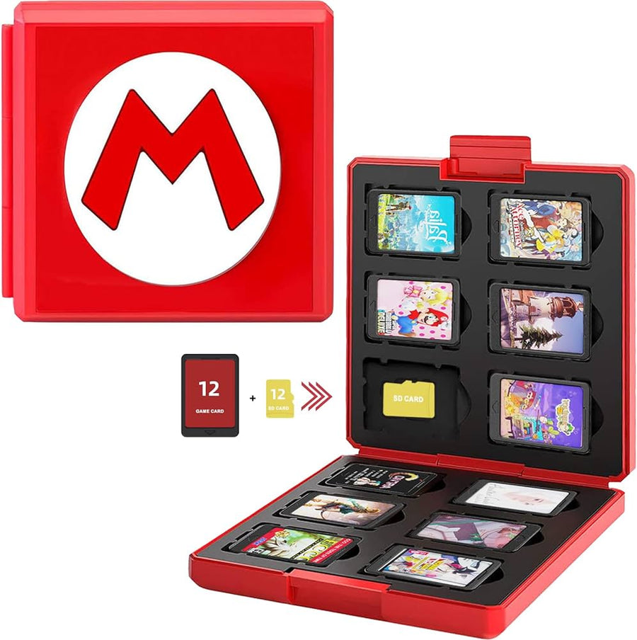 Algemeen-Case voor 12x Switch Game Cartridges - Mario Edition Tweedehands