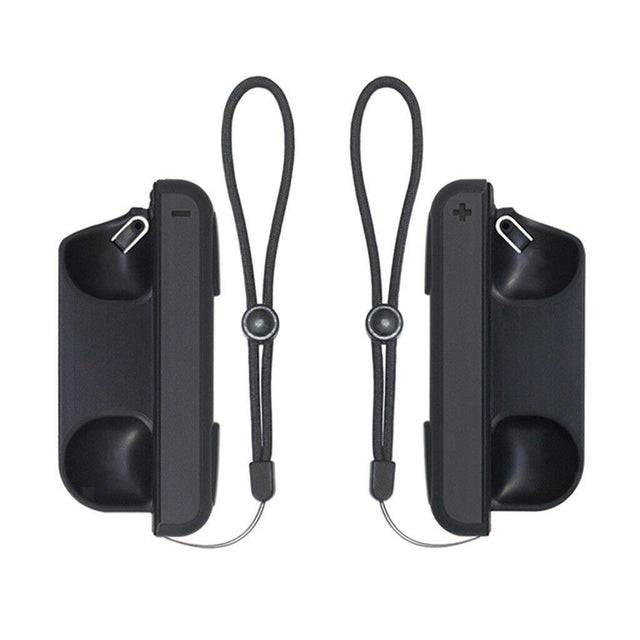 Charging grip 2-pack voor Nintendo Switch Joy-Con met USB-C, twee zwarte onderdelen met polsband, tweedehands