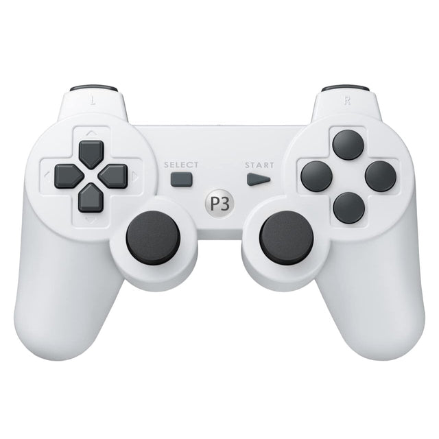 Draadloze controller voor PlayStation 3, wit, voorkant met opdruk P3