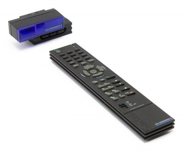 DVD-afstandsbediening voor PlayStation 2, zwarte remote met infraroodontvanger, tweedehands