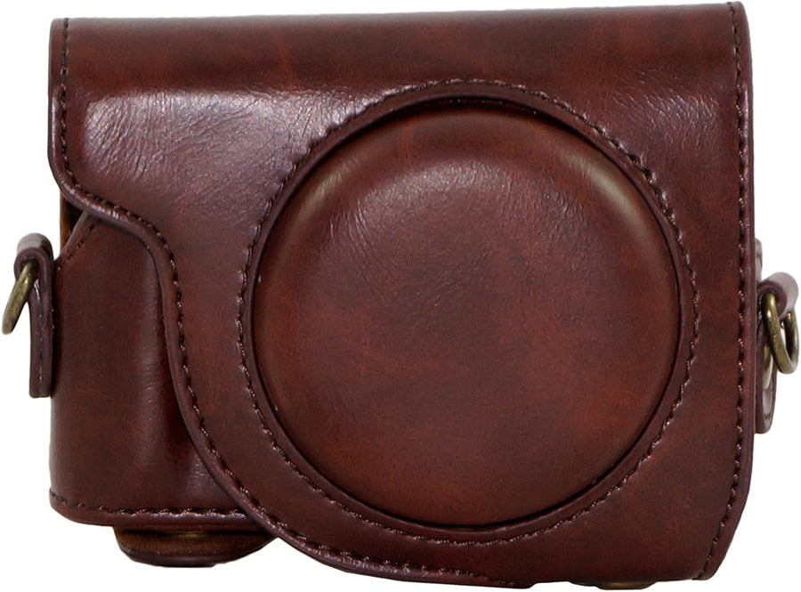 Algemeen-Leren Case voor Canon G9 X - Bruin Tweedehands