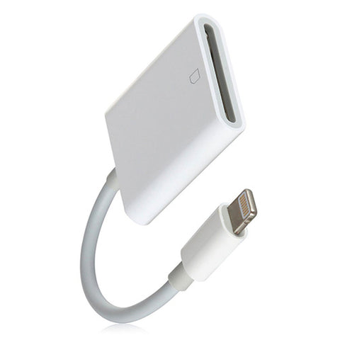 Algemeen-Lightning naar SD-Kaartlezer / SD Card Reader voor iPhone / iPad – Wit (Nieuw)
