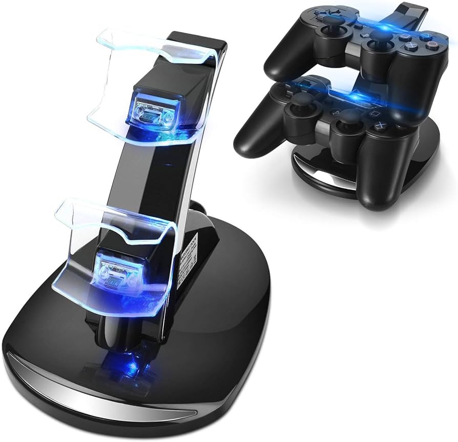 Algemeen-Oplaadstation voor 2x Playstation 3 Controllers Tweedehands