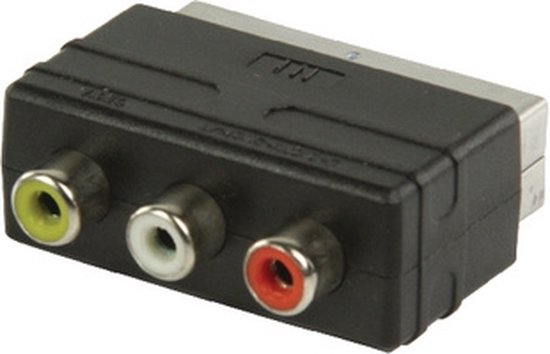 Algemeen-SCART naar 3× RCA Adapter (Composiet Video + Stereo Audio)-tweedehands
