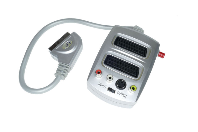 Scart-splitter met twee scart-aansluitingen en composiet-adapter