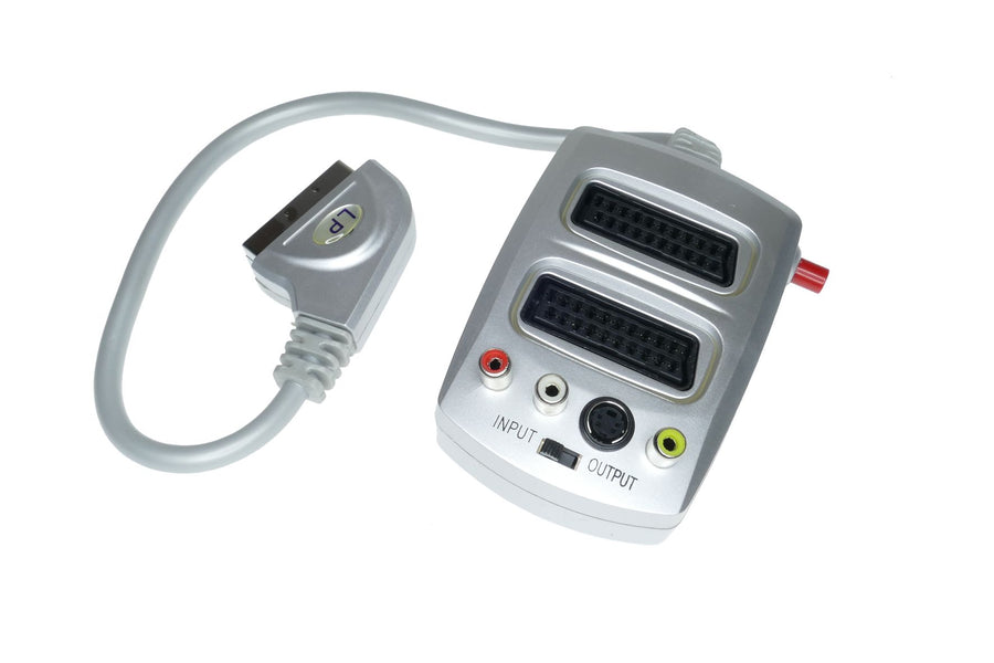 Algemeen-Scart Splitter met 2 SCART + S-VHS/Composiet Adapter Tweedehands