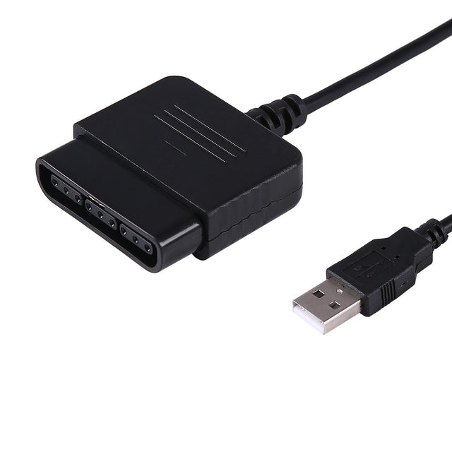 USB adapter voor PlayStation 2 controller, zwarte controlleringang met usb-stekker