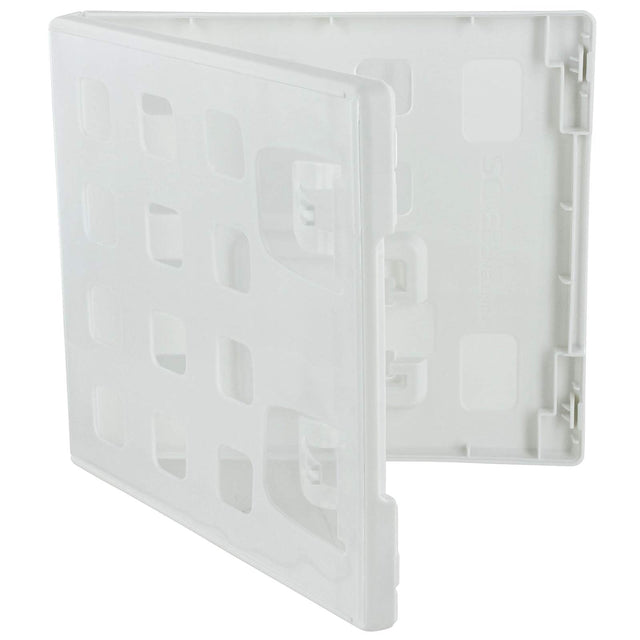 Vervangende Nintendo 3DS game case, doorzichtig wit, halfopen