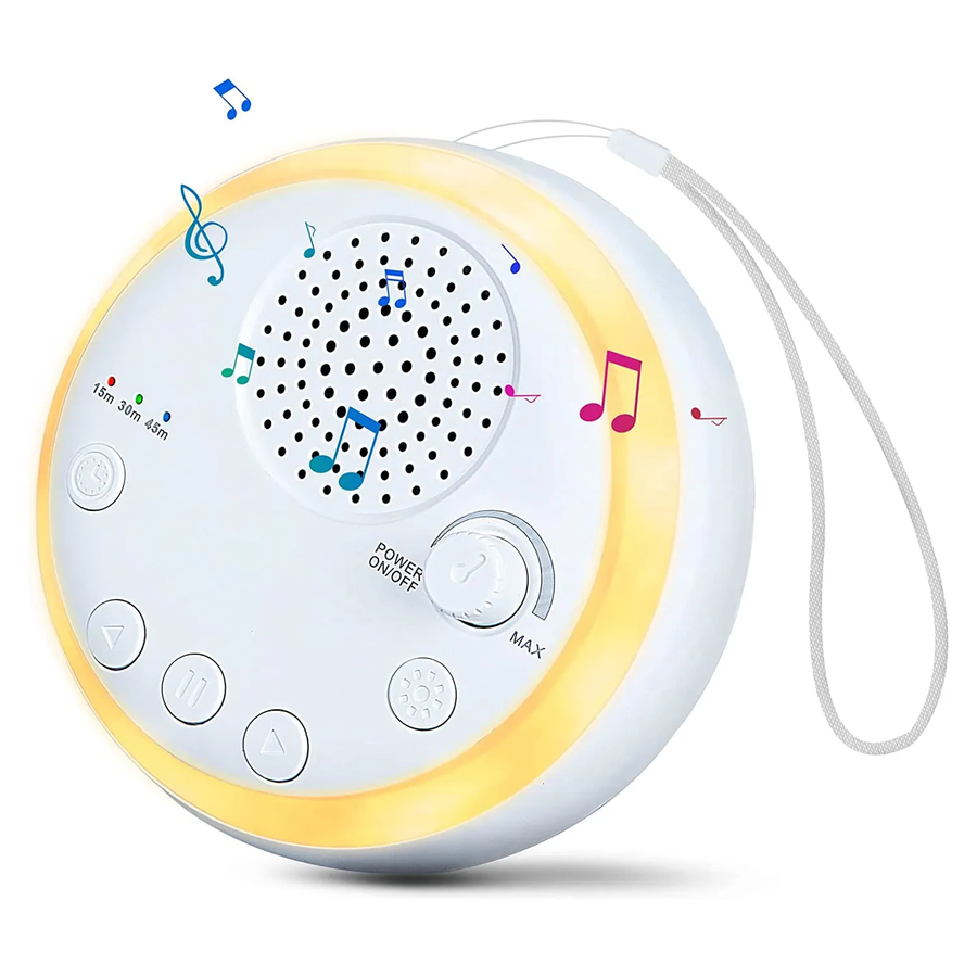 Algemeen-White Noise Slaapmachine met 16 Geluiden en Nachtlamp – Rustgevende Geluidsmachine voor Baby’s, Kinderen en Volwassenen (Nieuw)
