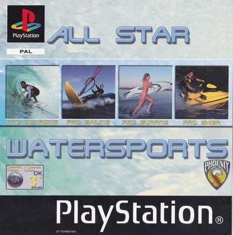 PlayStation 1 All-Star Watersports van Phoenix, PAL-hoes met vier watersportbeelden, tweedehands