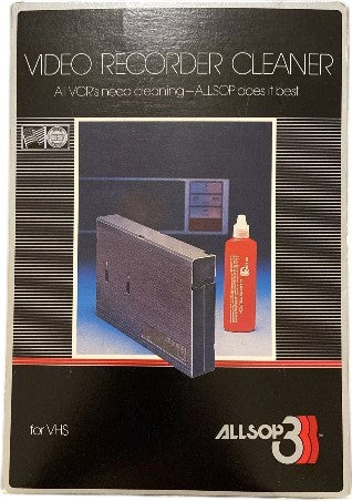 Allsop 3-Video Recorder VCR Head Cleaner met Reinigingsvloeistof Tweedehands