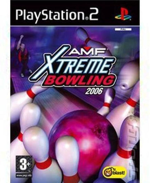 PlayStation 2 AMF Xtreme Bowling 2006, doos voorkant met watermerk van een Hongaarse site