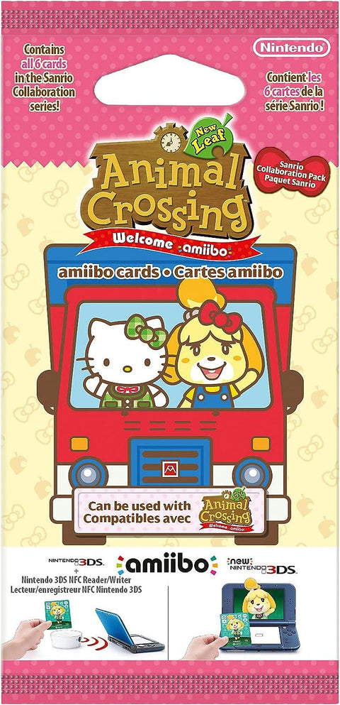 Amiibo-Animal Crossing New Leaf Amiibo Cards Sanrio Kaarten Booster Pack - 6 Kaarten (Nieuw)