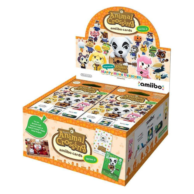 Nintendo amiibo-kaarten Animal Crossing Series 2 Booster Box met 42 pakjes, open displaydoos voorkant