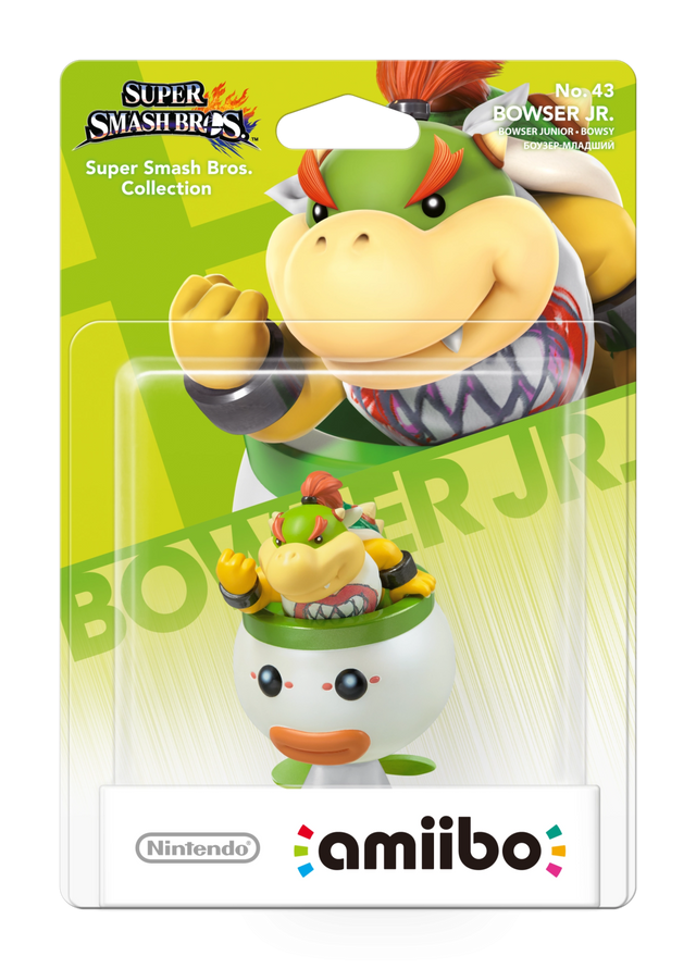 Nintendo amiibo Bowser Jr. nr. 43 Super Smash Bros. series, Bowser Jr. in Clown Car in blister, voorkant