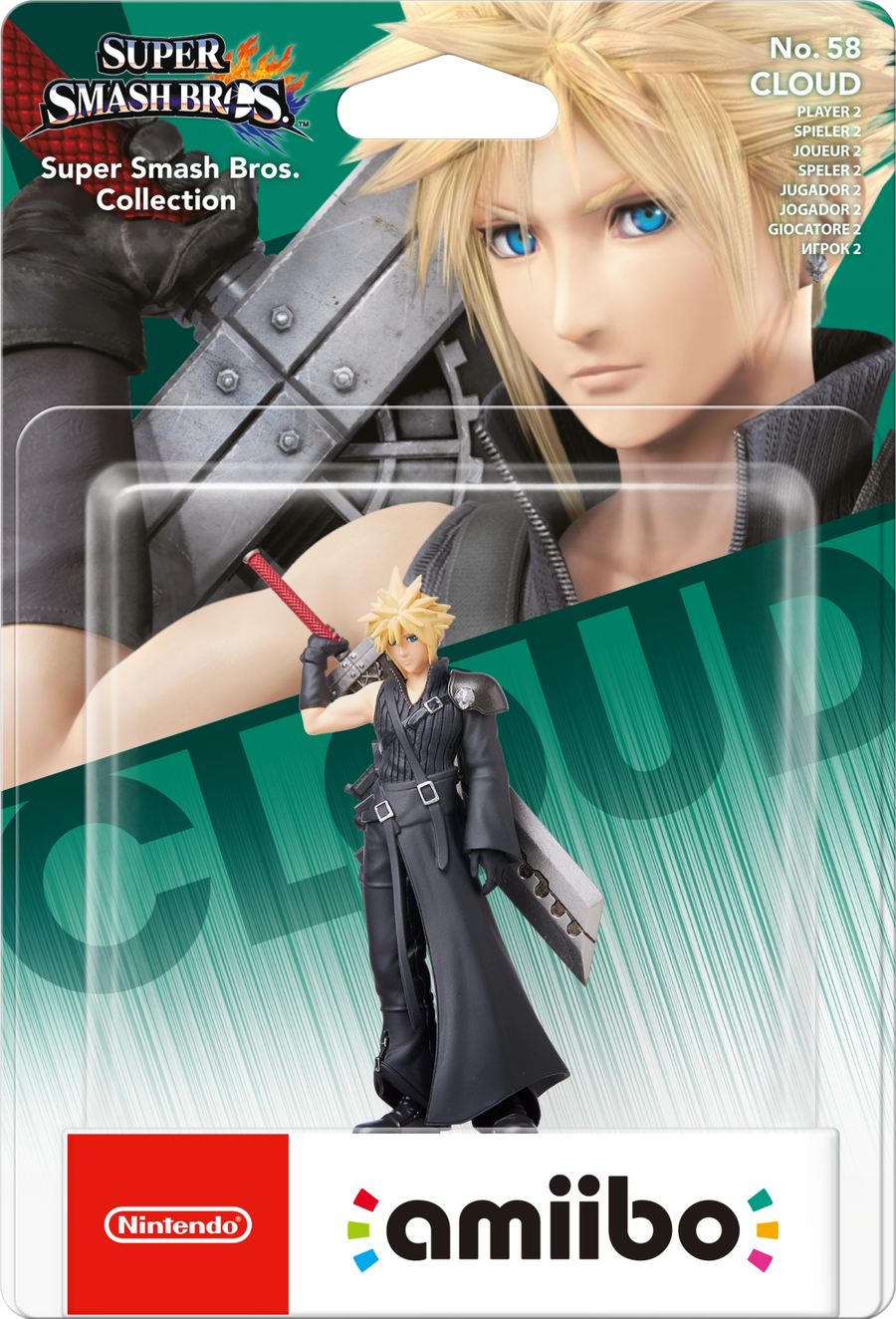Amiibo Cloud - Player 2 (Nr. 58) - Super Smash Bros. series (Nieuw)
