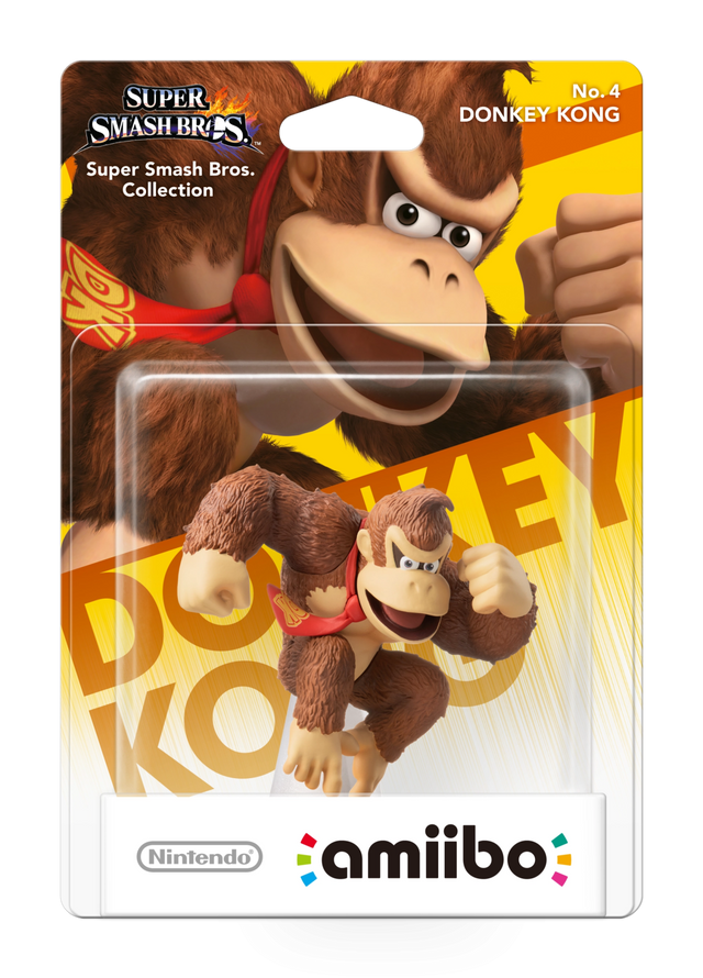 Nintendo amiibo Donkey Kong nr 4 Super Smash Bros. series, figuur in blisterverpakking, voorkant