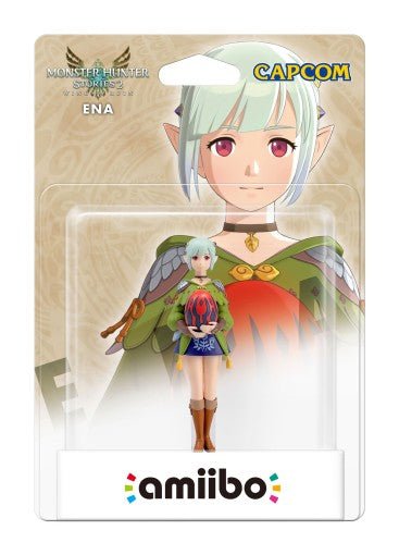 Nintendo amiibo Ena Monster Hunter Stories 2, figuur met ei in blisterverpakking, voorkant