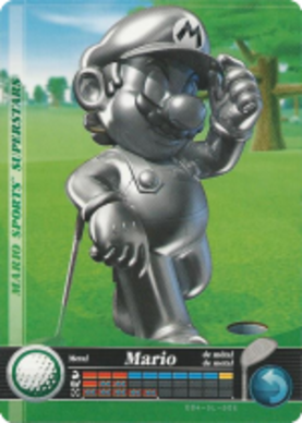 Amiibo-Silver Metal Golf Mario - Mario Sports Superstars Tweedehands