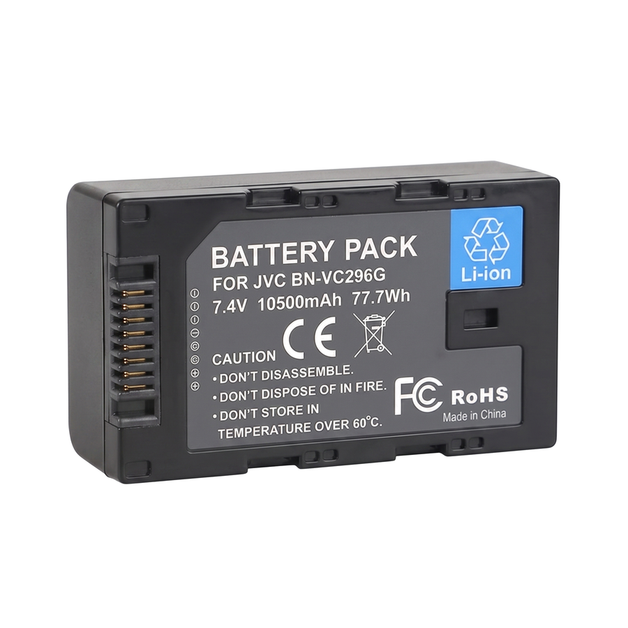 Accu voor JVC BN-VC296G (GY-HC500 / GY-HC550) - 10500mAh met D-Tap (Nieuw)