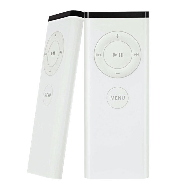 Apple Remote afstandsbediening A1156, wit, vooraanzicht met menuknop