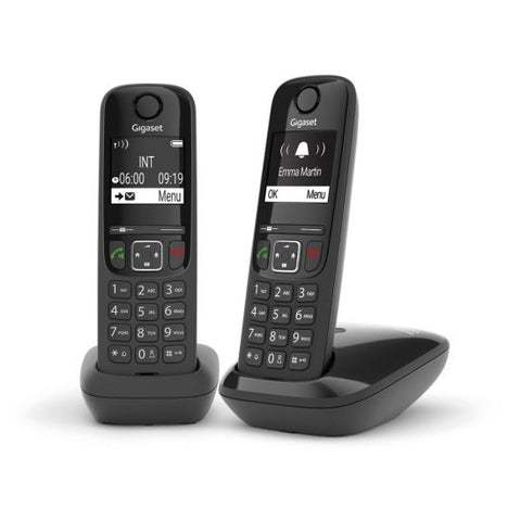 Gigaset-DECT Telefoonset / Draadloze Telefoonset AS690 Duo (2 Handsets, 2 inch Verlicht Zwart-Witscherm)-tweedehands