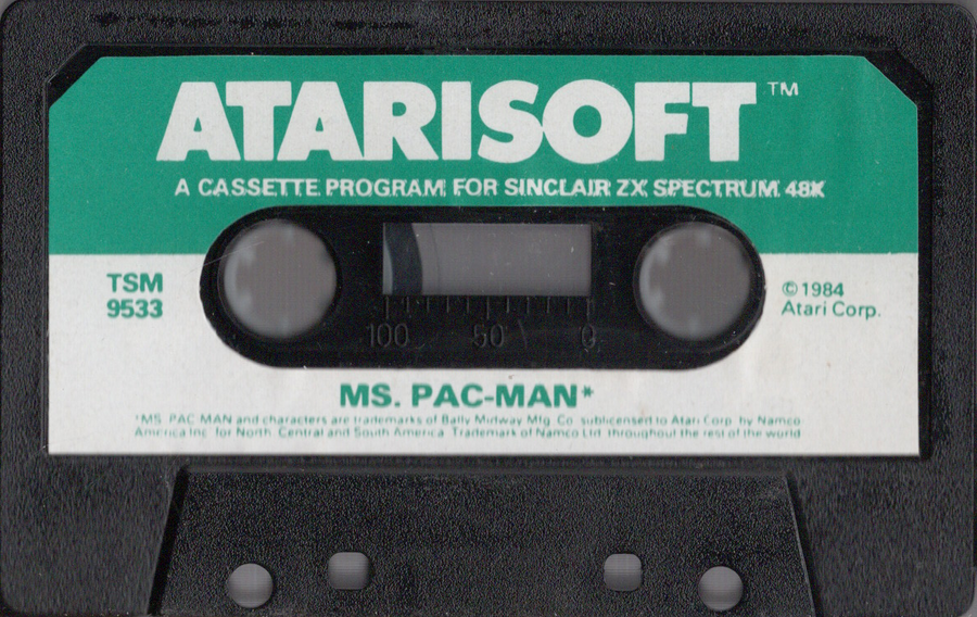 Atari-Ms. Pac-Man* voor Sinclair ZX Spectrum 48K (Losse cassette) Tweedehands