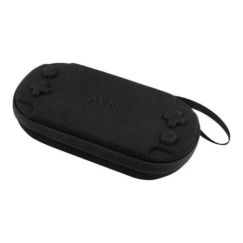 AYN hard case voor Odin 2 Mini handheld, zwart, gesloten met rits, AYN-logo en polslus, tweedehands