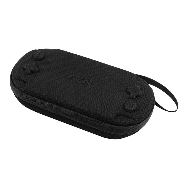 AYN hard case voor Odin 2 Mini handheld, zwart, gesloten met rits, AYN-logo en polslus, tweedehands