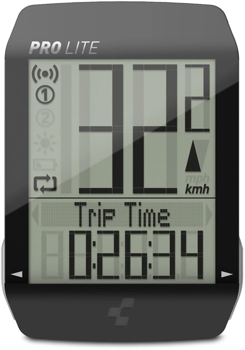 Cube-Fietscomputer / Kilometerteller Pro Lite (Draadloos, 21 Functies, Auto Start/Stop) - Zwart (Nieuw)