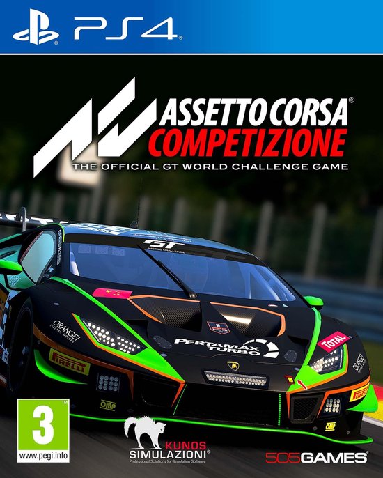 PlayStation 4 Assetto Corsa Competizione, doos voorkant, tweedehands