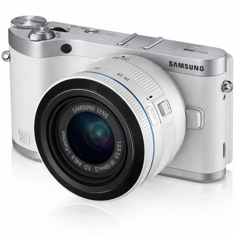Samsung-NX300 Camera + 20-50mm f/3.5-5.6 ED II Lens - Wit-tweedehands