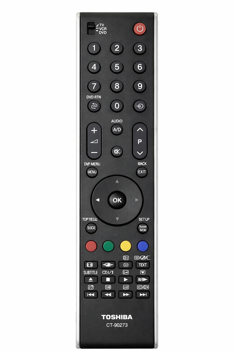 Toshiba-Afstandsbediening / Remote CT-90273 voor Toshiba REGZA (32C3030D/DB/DG, 37C3030D/DG, 37X3030D/DB/DG, 42C3030D/DB, 42X3030D)-tweedehands