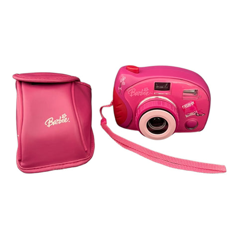 Barbie-Roze 35mm Zoom Point and Shoot Film Camera (Incl. Case) Tweedehands