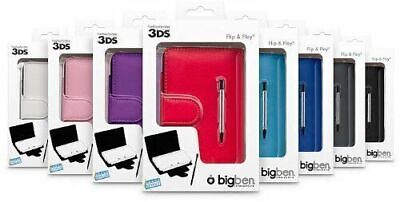 Bigben-Flip & Play Protective Case + Stylus voor Nintendo 3DS (Nieuw) - Meerdere kleuren beschikbaar