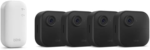 Blink-Outdoor 4 Beveiligingscamera Systeem 4 Camera's met Sync Module Core - Zwart (Nieuw)