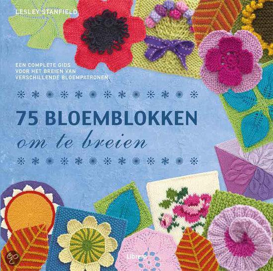 Boek-75 bloemblokken om te breien-tweedehands