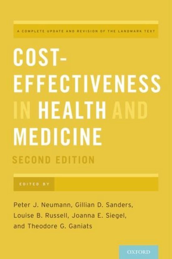 Boek-Cost-Effectiveness in Health and Medicine-tweedehands