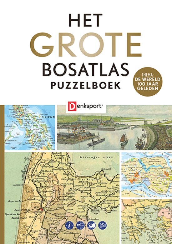 Boek-Denksport - Het Grote Bosatlas Puzzelboek - 100 jaar geleden-tweedehands