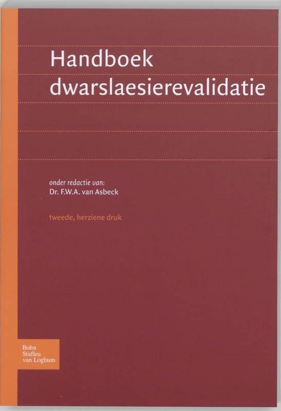 Boek-Handboek dwarslaesierevalidatie-tweedehands