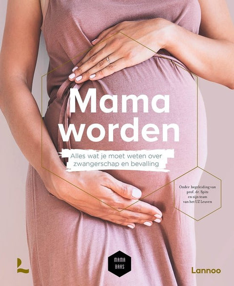 Mama worden, Lannoo, boekomslag voorkant, tweedehands