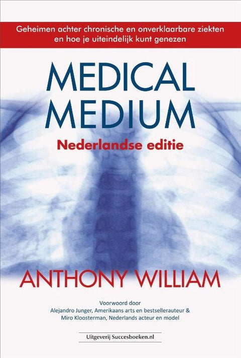 Medical Medium Nederlandse editie, Anthony William, boekomslag voorkant, tweedehands