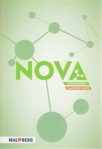Nova scheikunde zakboek, Malmberg, lichtgroene boekomslag voorkant met molecuulmodel