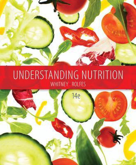 Understanding Nutrition, Eleanor Whitney, boekomslag voorkant met verse groenten, tweedehands